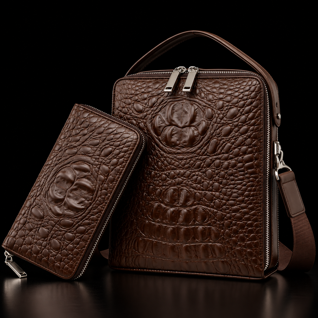 Morelet The Syndicate /Crocodile Pattern Handbag