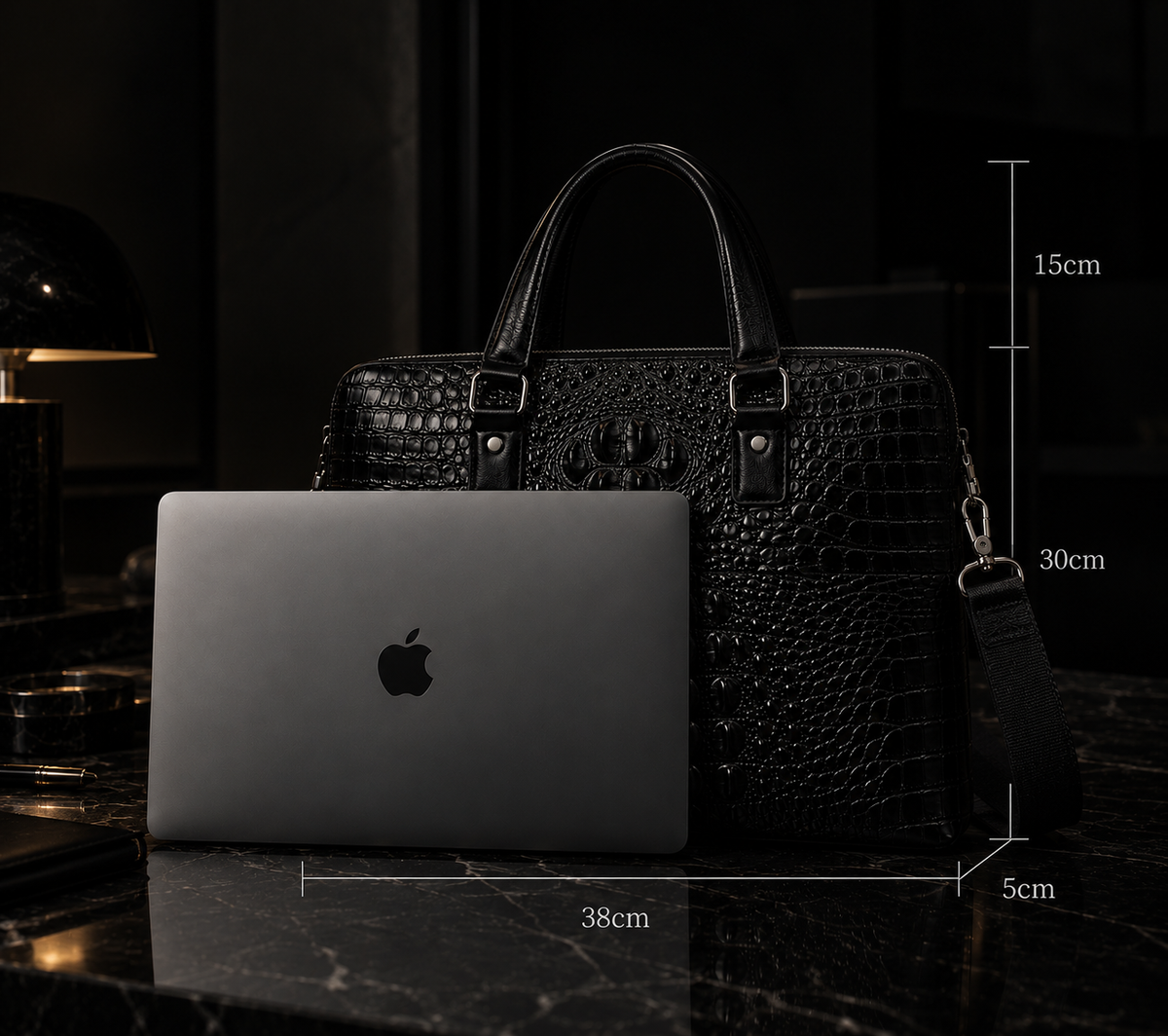Morelet Presidential/ Business Bag Crocodile Pattern