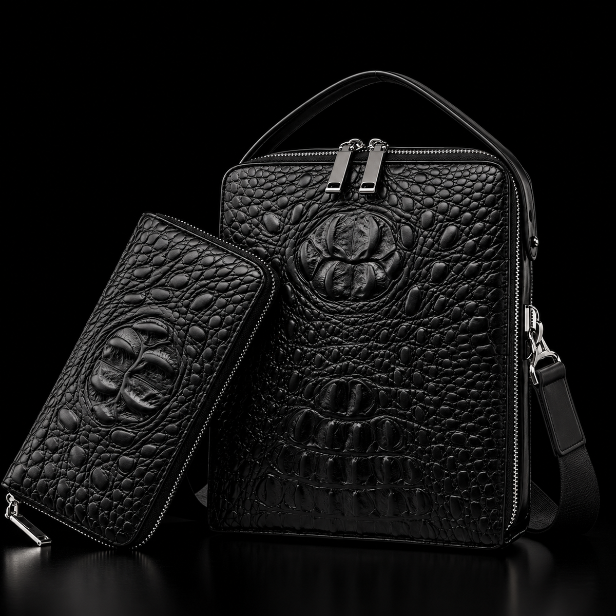 Morelet The Syndicate /Crocodile Pattern Handbag