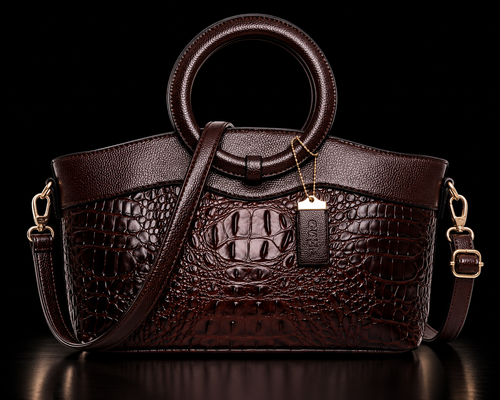 Morelet Cleopatra/Crocodile Pattern Handbag